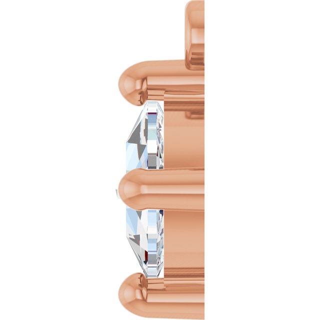 Rose-Cut 1/2 CT Natural Diamond Cabochon Dangle