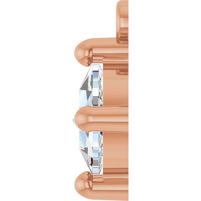 Rose-Cut 1/2 CT Natural Diamond Cabochon Dangle