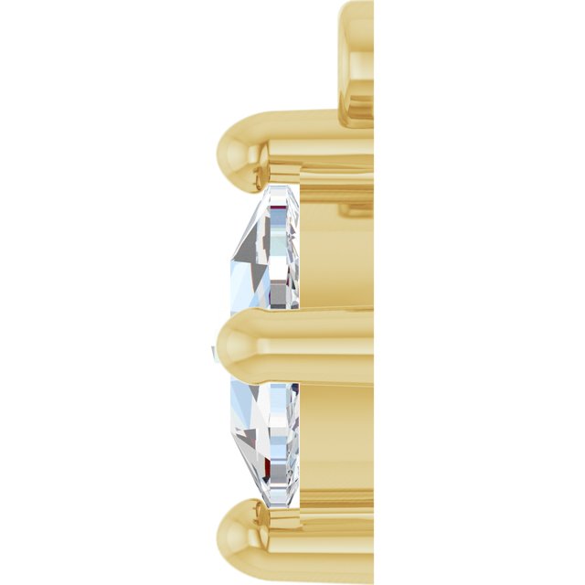 Rose-Cut 1/2 CT Natural Diamond Cabochon Dangle