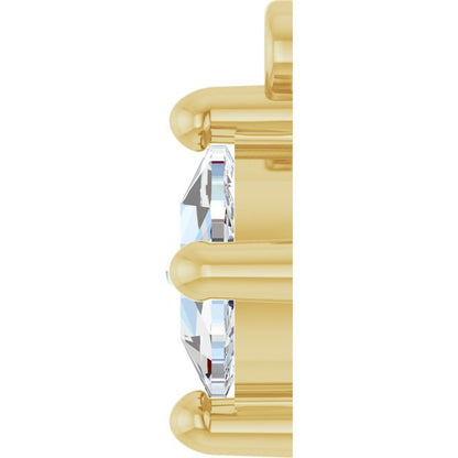 Rose-Cut 1/2 CT Natural Diamond Cabochon Dangle