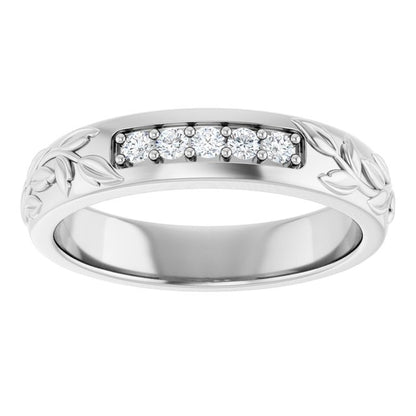 1/6 CTW Natural Diamond Band, 4.68 mm