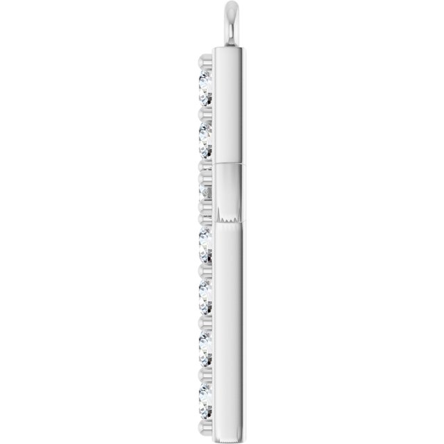 1/3 CTW Lab-Grown Diamond Cross Dangle, 12.4 mm x 18.7 mm