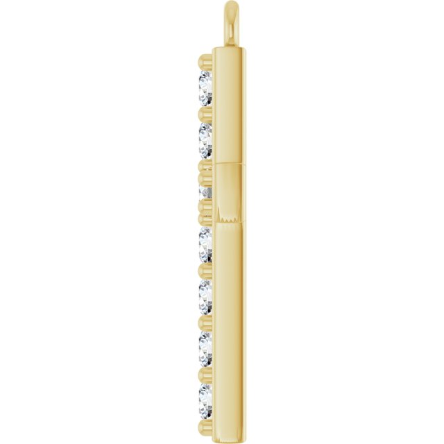 1/3 CTW Lab-Grown Diamond Cross Dangle, 12.4 mm x 18.7 mm