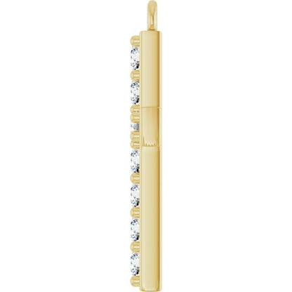 1/3 CTW Lab-Grown Diamond Cross Dangle, 12.4 mm x 18.7 mm