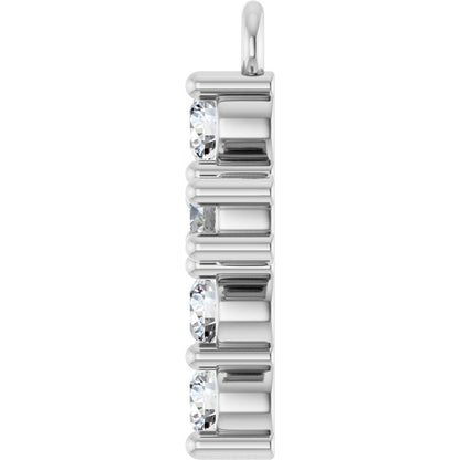 1/4 CTW Natural Diamond Cross Dangle, 8.3 mm x 12.8 mm