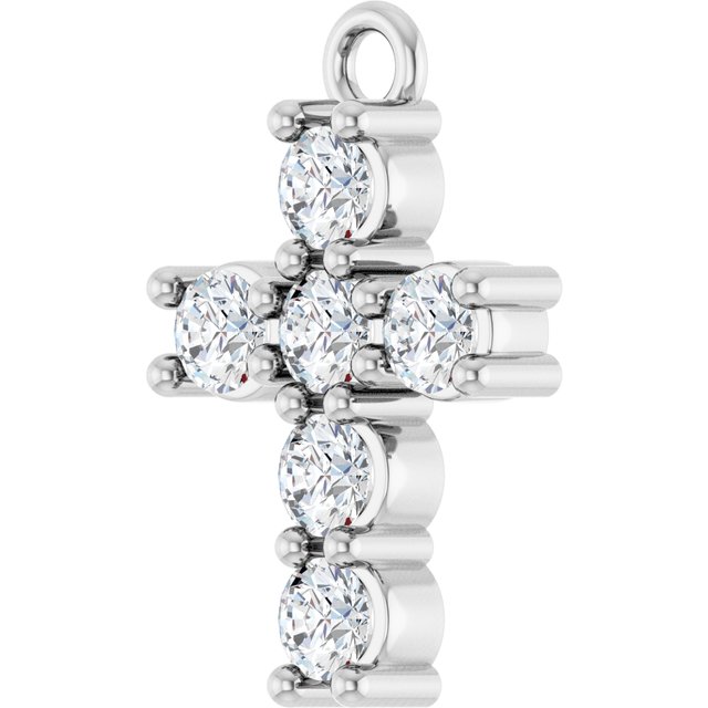 1/3 CTW Natural Diamond Cross Dangle