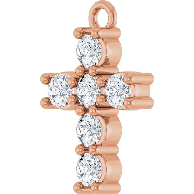 1/3 CTW Natural Diamond Cross Dangle