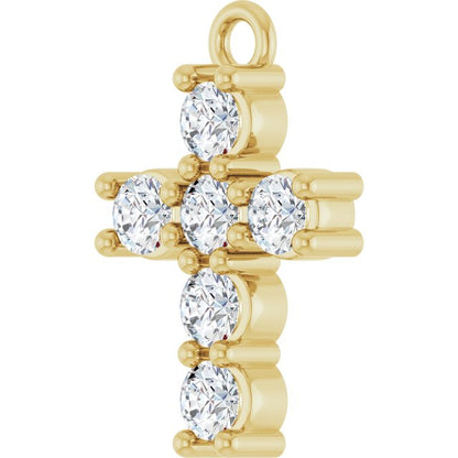 1/3 CTW Natural Diamond Cross Dangle