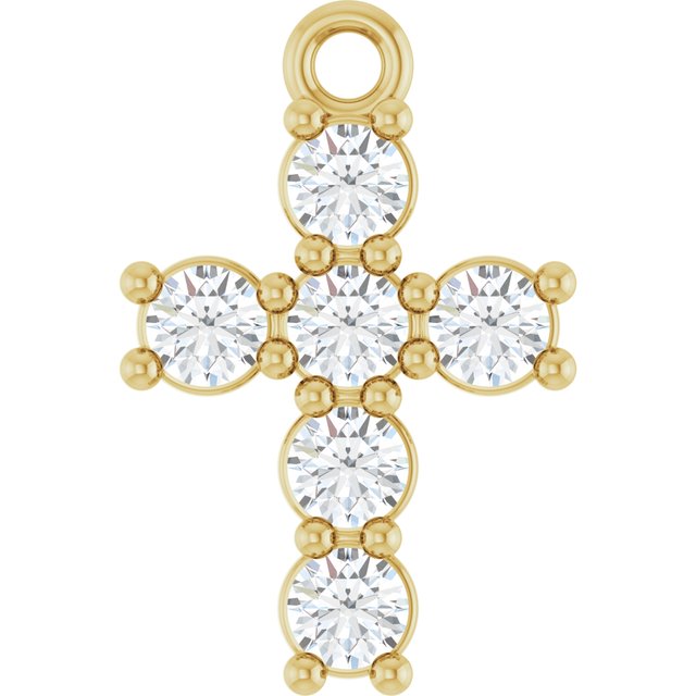 1/3 CTW Natural Diamond Cross Dangle