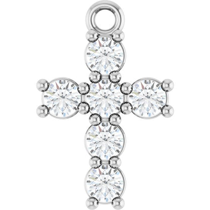 1/3 CTW Natural Diamond Cross Dangle