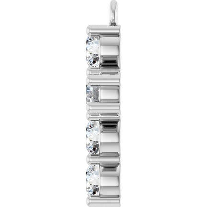 3/4 CTW Natural Diamond Cross Dangle