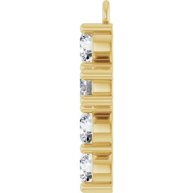 3/4 CTW Natural Diamond Cross Dangle