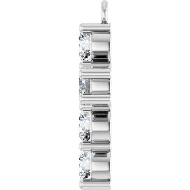 3/4 CTW Lab-Grown Diamond Cross Dangle