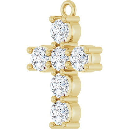 3/4 CTW Lab-Grown Diamond Cross Dangle