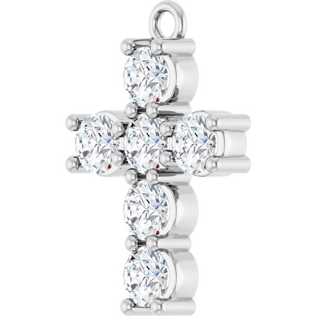 3/4 CTW Lab-Grown Diamond Cross Dangle