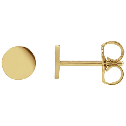 Engravable Disc Earrings
