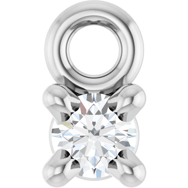 .025 CT Natural Diamond 4-Prong Basket Dangle
