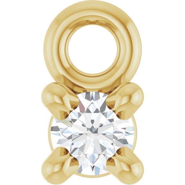 .025 CT Natural Diamond 4-Prong Basket Dangle