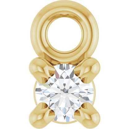 .025 CT Natural Diamond 4-Prong Basket Dangle