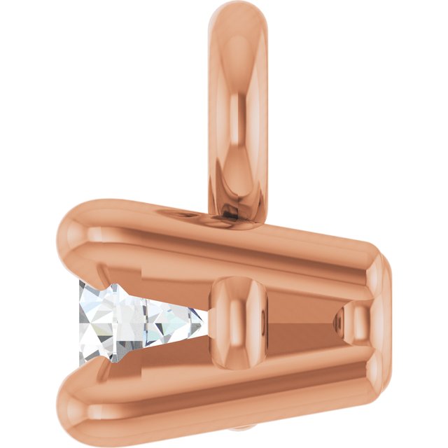 .025 CT Natural Diamond 4-Prong Basket Dangle