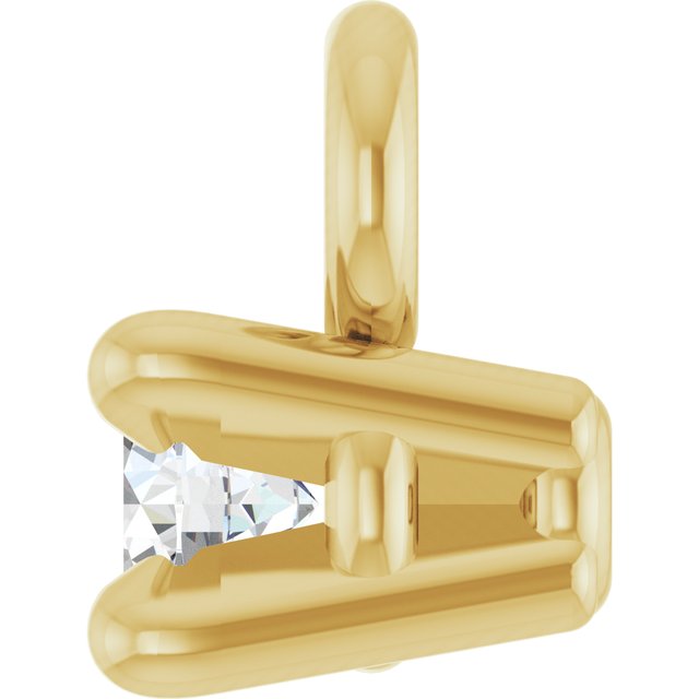 .025 CT Natural Diamond 4-Prong Basket Dangle