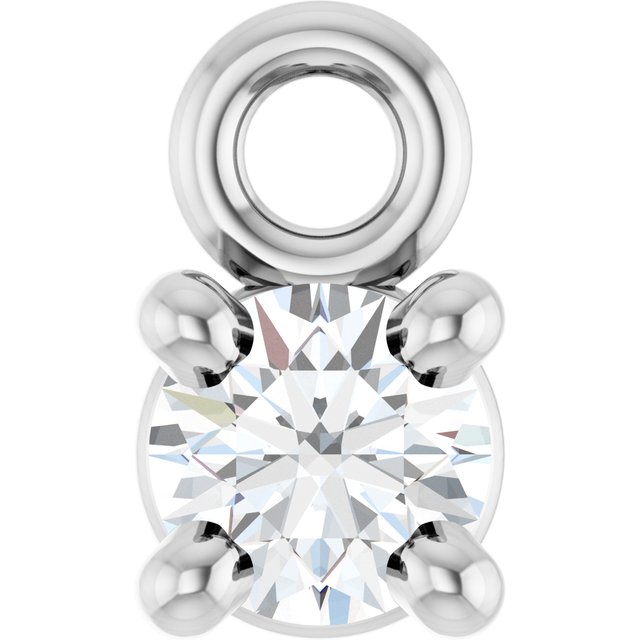 .04 CT Lab-Grown Diamond 4-Prong Basket Dangle