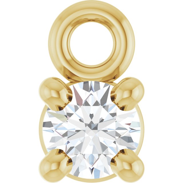 .04 CT Lab-Grown Diamond 4-Prong Basket Dangle