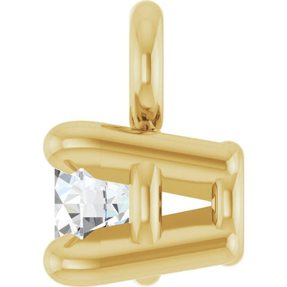 .04 CT Natural Diamond 4-Prong Basket Dangle