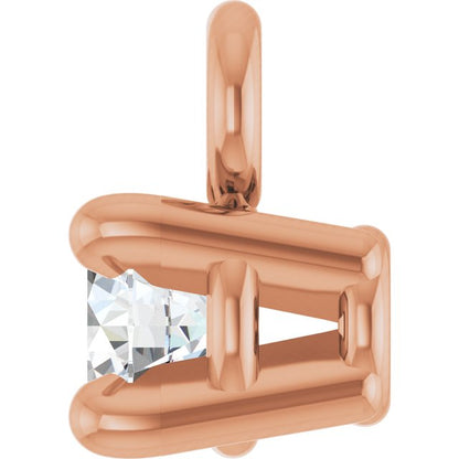 .04 CT Natural Diamond 4-Prong Basket Dangle