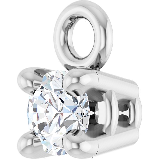 .04 CT Natural Diamond 4-Prong Basket Dangle