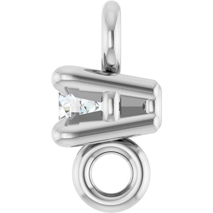.025 CT Natural Diamond 4-Prong Basket Link