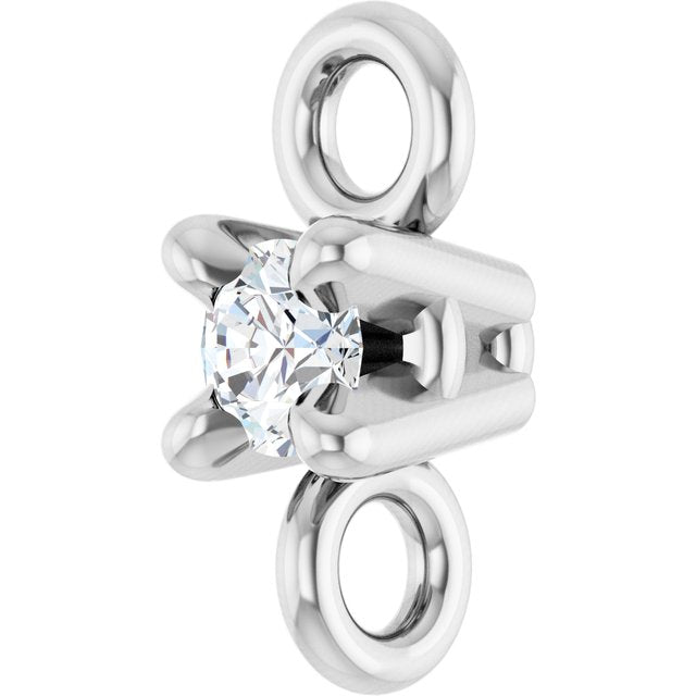 .025 CT Natural Diamond 4-Prong Basket Link