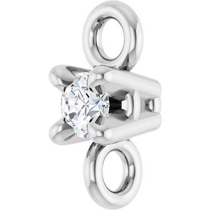 .025 CT Natural Diamond 4-Prong Basket Link