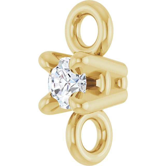 .025 CT Natural Diamond 4-Prong Basket Link