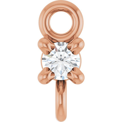 .025 CT Natural Diamond 4-Prong Basket Link