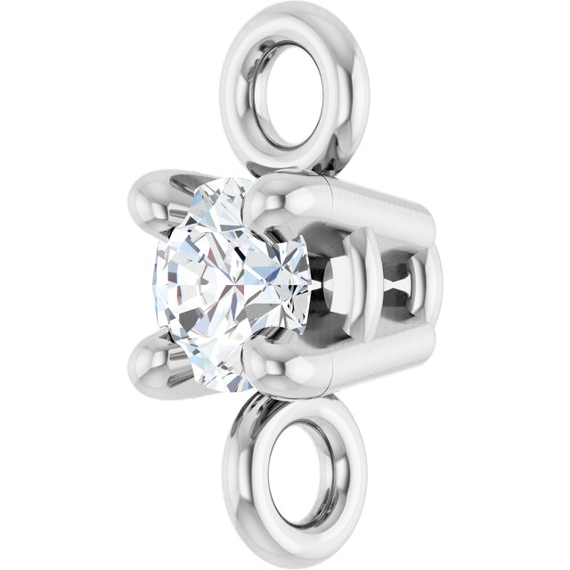 .04 CT Natural Diamond 4-Prong Basket Link