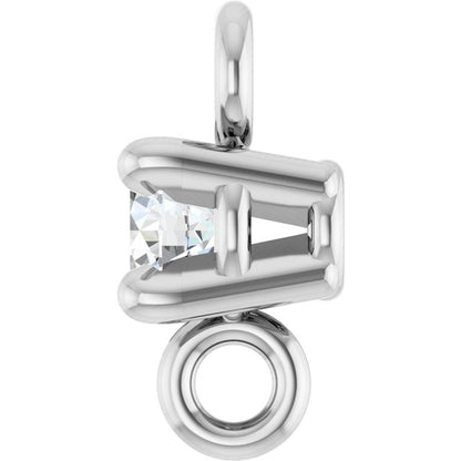 .04 CT Natural Diamond 4-Prong Basket Link