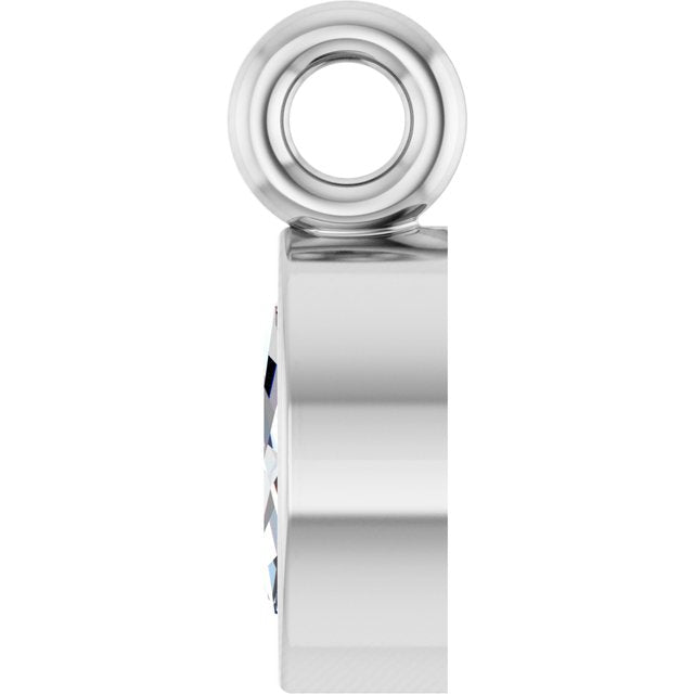 3.5x2 mm Marquise .05 CT Lab-Grown Diamond Bezel-Set Dangle