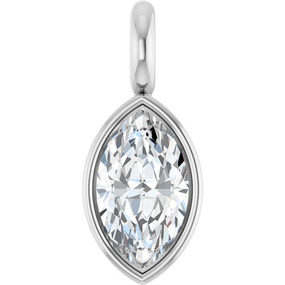 3.5x2 mm Marquise .05 CT Natural Diamond Bezel-Set Dangle