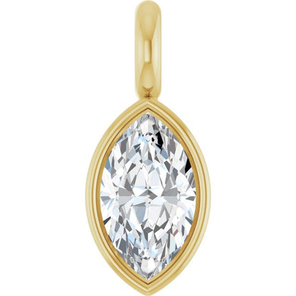 3.5x2 mm Marquise .05 CT Natural Diamond Bezel-Set Dangle