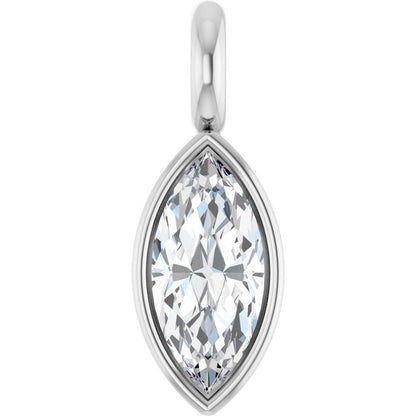 3.75x1.75 mm Marquise .05 CT Lab-Grown Diamond Bezel-Set Dangle