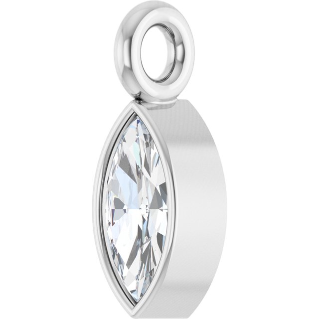 3.75x1.75 mm Marquise .05 CT Lab-Grown Diamond Bezel-Set Dangle