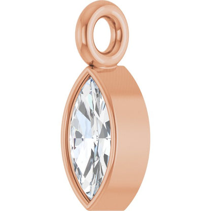 3.75x1.75 mm Marquise .05 CT Lab-Grown Diamond Bezel-Set Dangle