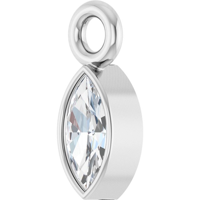.05 CT Lab-Grown Diamond Bezel-Set Dangle