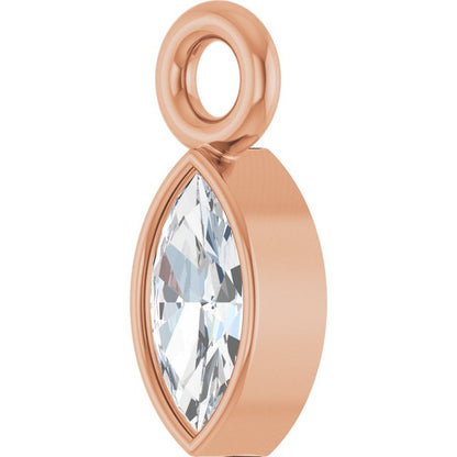 .05 CT Lab-Grown Diamond Bezel-Set Dangle