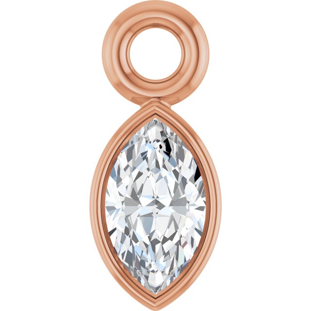 .05 CT Lab-Grown Diamond Bezel-Set Dangle