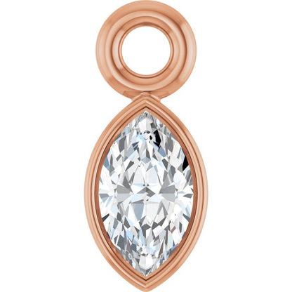 .05 CT Lab-Grown Diamond Bezel-Set Dangle