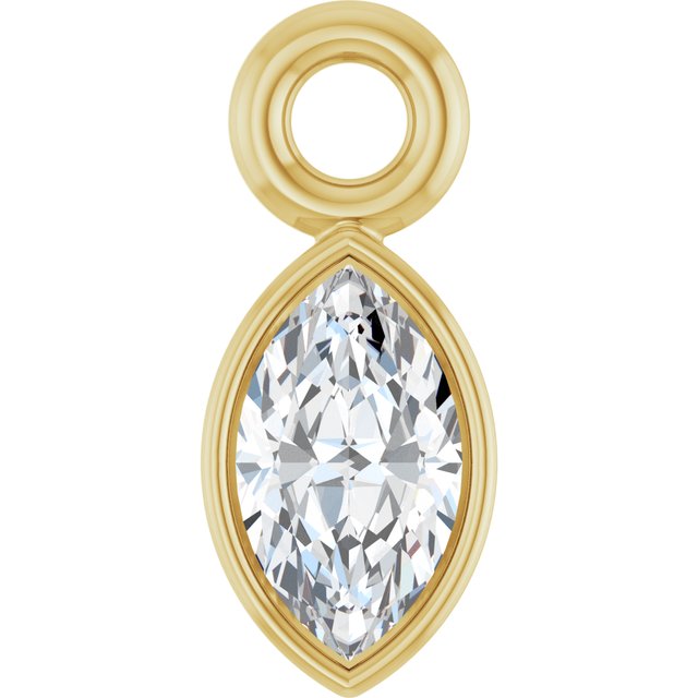 .05 CT Lab-Grown Diamond Bezel-Set Dangle