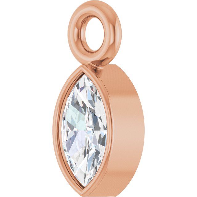 .05 CT Lab-Grown Diamond Bezel-Set Dangle