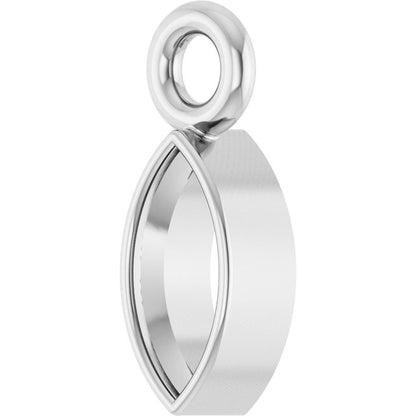 .05 CT Natural Diamond Bezel-Set Dangle, 2.4 mm x 6.2 mm